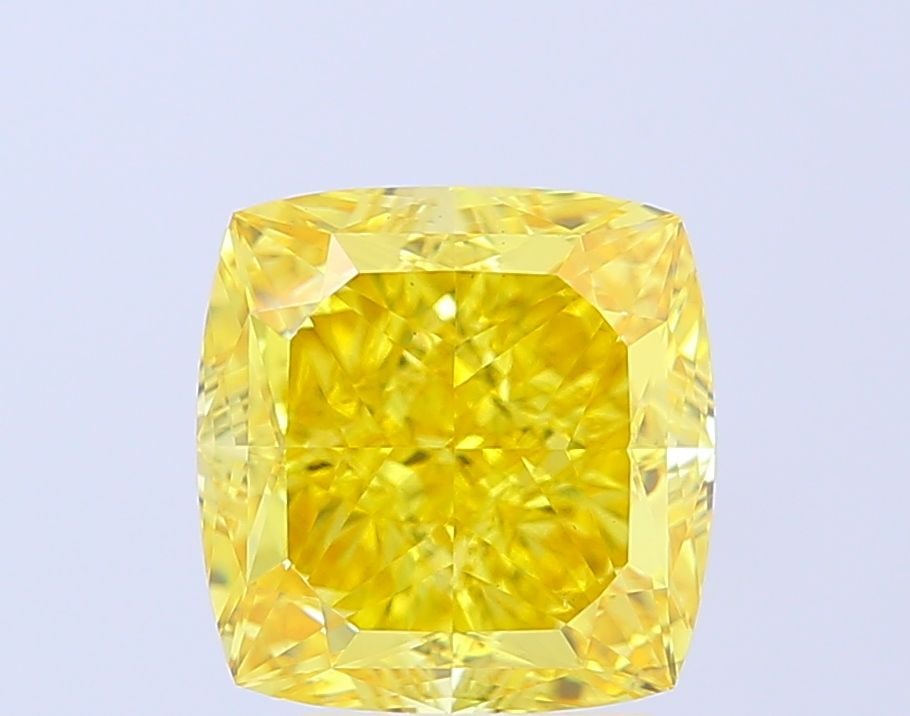 Loose Diamond - CUSHION MODIFIED 5.08ct Fancy Vivid Yellow VS1: Loose Diamond - CUSHION MODIFIED 5.08ct Fancy Vivid Yellow VS1 Source: This is a real non-mined Diamond that has been grown in a lab Shape: CUSHION MODIFIED Carats: 5.08 Color: Fancy Vivid Yellow Cert