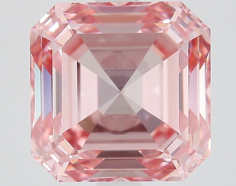 Loose Diamond - SQUARE EMERALD 3.7ct Fancy Intense Pink VVS2: Loose Diamond - SQUARE EMERALD 3.7ct Fancy Intense Pink VVS2 Source: This is a real non-mined Diamond that has been grown in a lab Shape: SQUARE EMERALD Carats: 3.7 Color: Fancy Intense Pink