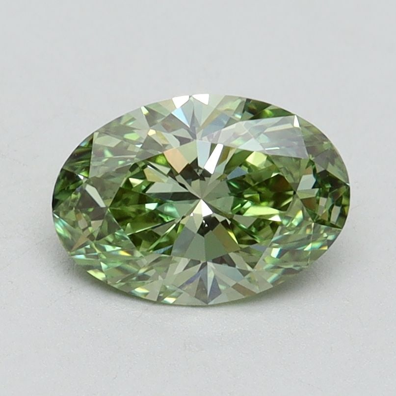 Loose Diamond - OVAL 1.07ct Fancy Vivid Green VVS2: Loose Diamond - OVAL 1.07ct Fancy Vivid Green VVS2 Source: This is a real non-mined Diamond that has been grown in a lab Shape: OVAL Carats: 1.07 Color: Fancy Vivid Green Certification: IGI Video: