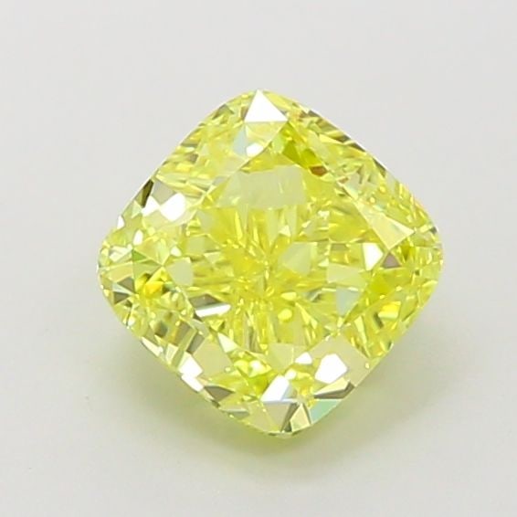 Loose Diamond - CUSHION MODIFIED 1.54ct Fancy Vivid Yellow VVS2: Loose Diamond - CUSHION MODIFIED 1.54ct Fancy Vivid Yellow VVS2 Source: This is a real non-mined Diamond that has been grown in a lab Shape: CUSHION MODIFIED Carats: 1.54 Color: Fancy Vivid Yellow Cer