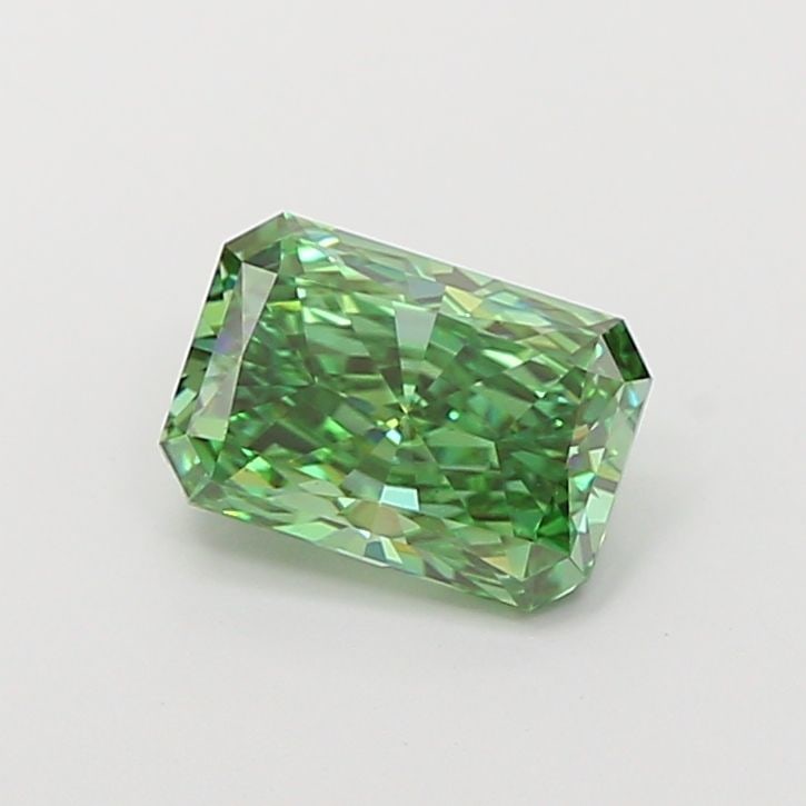 Loose Diamond - RADIANT 2.03ct Fancy Vivid Green VS1: Loose Diamond - RADIANT 2.03ct Fancy Vivid Green VS1 Source: This is a real non-mined Diamond that has been grown in a lab Shape: RADIANT Carats: 2.03 Color: Fancy Vivid Green Certification: IGI Video