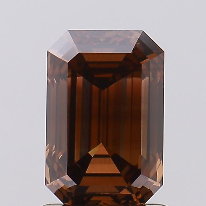 Loose Diamond - EMERALD 1.51ct Fancy Brown VS2