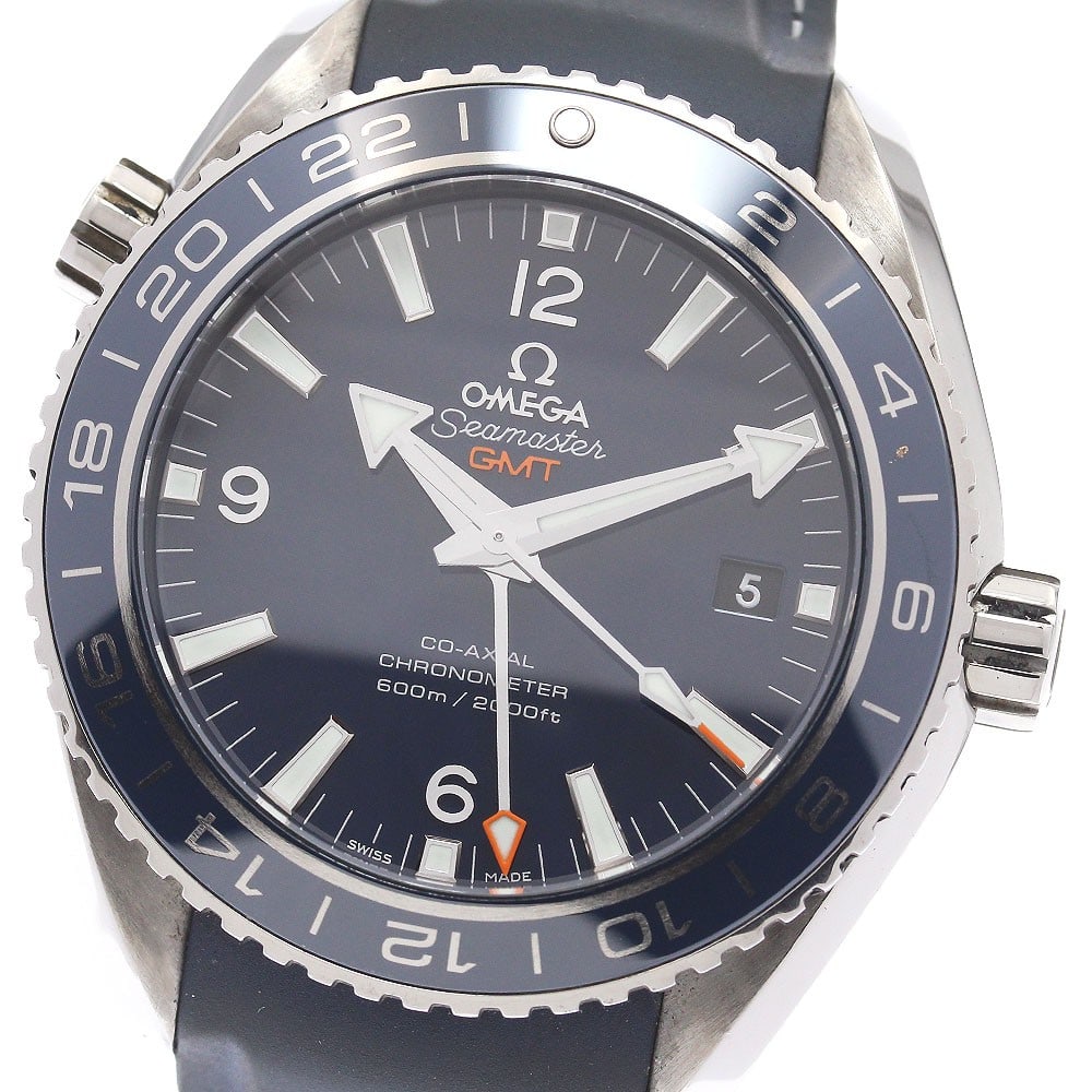 OMEGA Seamaster Planet Ocean GMT Date Men's Wristwatch 232.92.44.22.03.001: OMEGA Seamaster Planet Ocean GMT Date Men's Wristwatch 232.92.44.22.03.001 This is a pre-owned OMEGA Seamaster Planet Ocean 600M Date GMT men's wristwatch, model number 232.92.44.22.03.001. Crafted in
