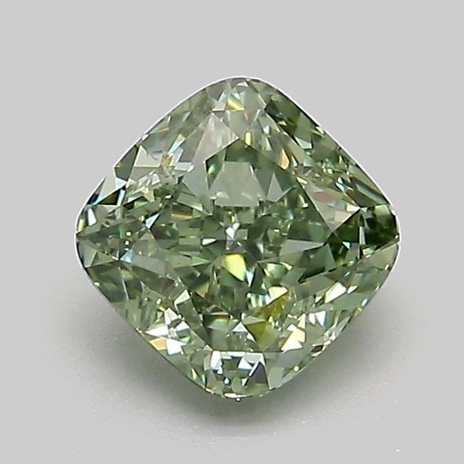 Loose Diamond - CUSHION MODIFIED 1.03ct Fancy Vivid Green VS1: Loose Diamond - CUSHION MODIFIED 1.03ct Fancy Vivid Green VS1 Source: This is a real non-mined Diamond that has been grown in a lab Shape: CUSHION MODIFIED Carats: 1.03 Color: Fancy Vivid Green Certif