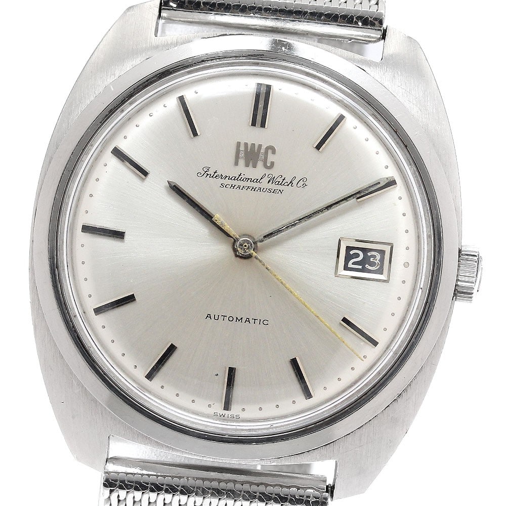 IWC Schaffhausen Cal.8541B Automatic Mens Wristwatch with Black Date Dial: IWC Schaffhausen Cal.8541B Automatic Mens Wristwatch with Black Date Dial Pre-owned IWC Schaffhausen men's wristwatch with a black dial and automatic Cal. 8541B movement. Made in Switzerland and prese