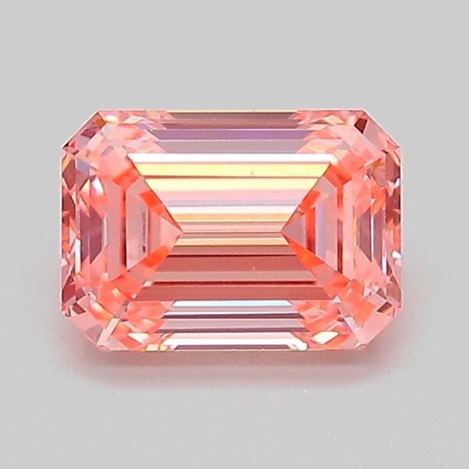 Loose Diamond - EMERALD 1.12ct Fancy Vivid Orangey Pink VS1 (1 of 1)