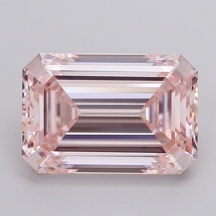 Loose Diamond - EMERALD 5.85ct Fancy Intense Pink VVS2