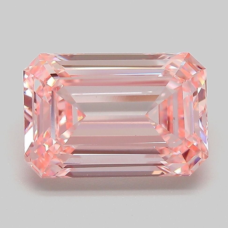 Loose Diamond - EMERALD 4.01ct Fancy Intense Pink VVS2