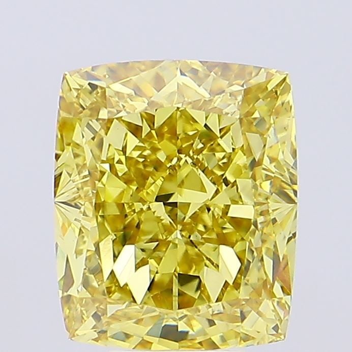 Loose Diamond - CUSHION MODIFIED 8.03ct Fancy Vivid Yellow VS1
