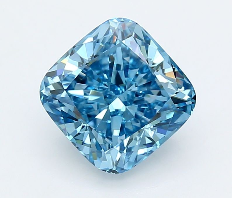 Loose Diamond - CUSHION MODIFIED 2.58ct Fancy Vivid Blue VVS2