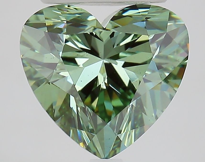 Loose Diamond - HEART 3.83ct Fancy Vivid Green SI1: Loose Diamond - HEART 3.83ct Fancy Vivid Green SI1 Source: This is a real non-mined Diamond that has been grown in a lab Shape: HEART Carats: 3.83 Color: Fancy Vivid Green Certification: IGI Video: