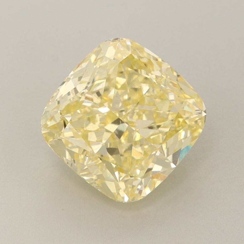 Loose Diamond - CUSHION BRILLIANT 2.78ct Fancy Vivid Yellow VS1