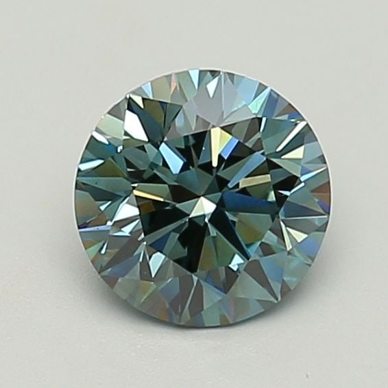 Loose Diamond - ROUND 1.81ct Fancy Vivid Greenish Blue VS2