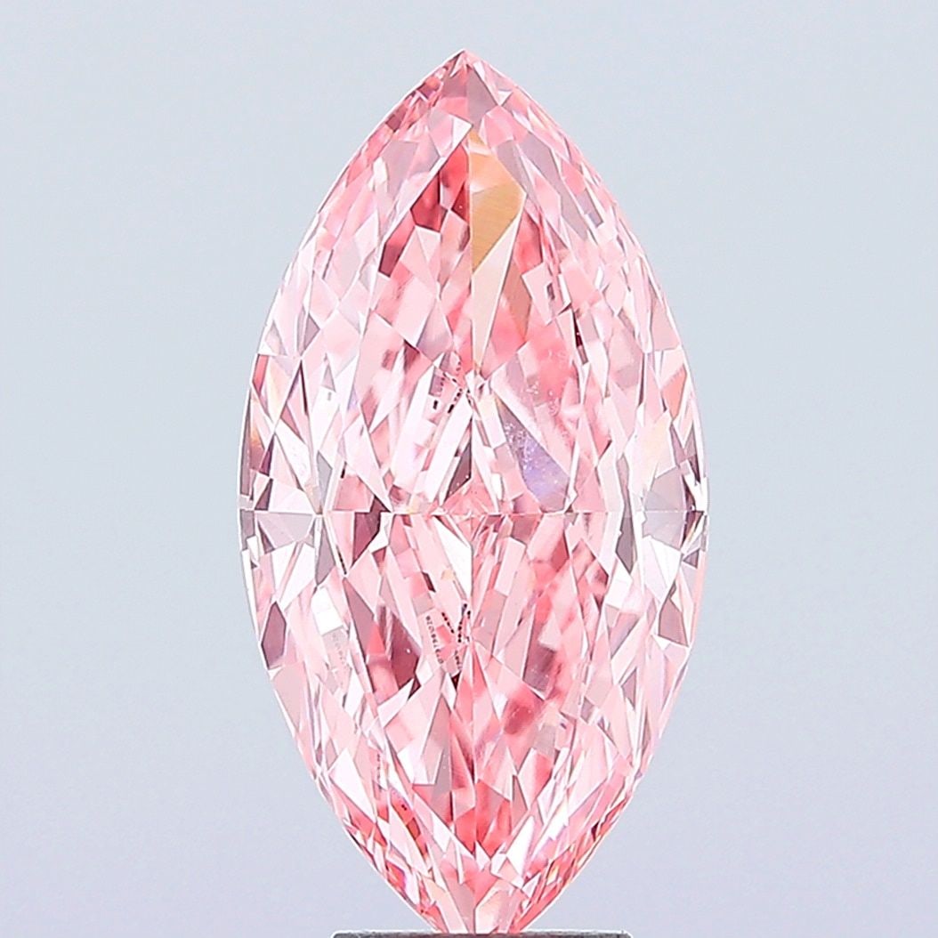 Loose Diamond - MARQUISE 5.71ct Fancy Vivid Pink VS1
