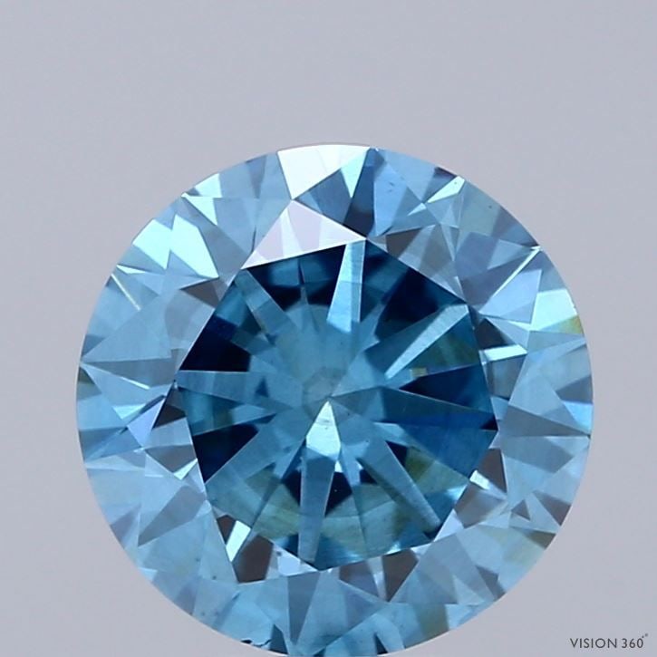 Loose Diamond - ROUND 2.6ct Fancy Vivid Blue SI1