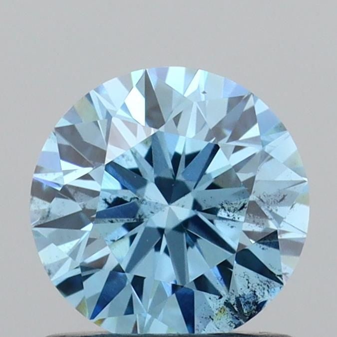 Loose Diamond - ROUND 0.91ct Fancy Vivid Blue SI1