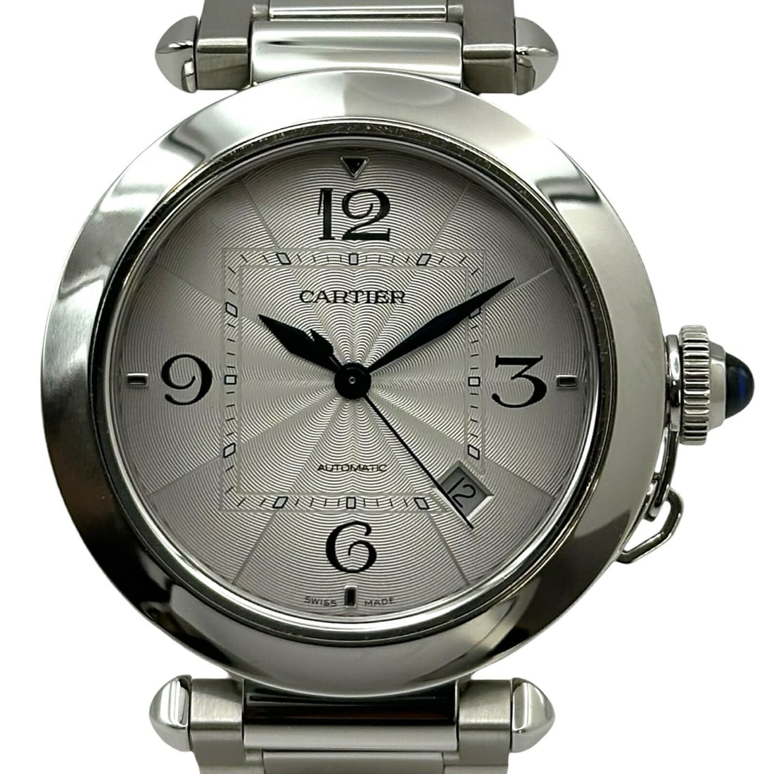 Cartier WSPA0009 Pasha 41mm automatic mens stainless steel wristwatch (1 of 12)