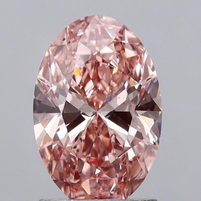 Loose Diamond - OVAL 1.5ct Fancy Vivid Brownish Pink VS2