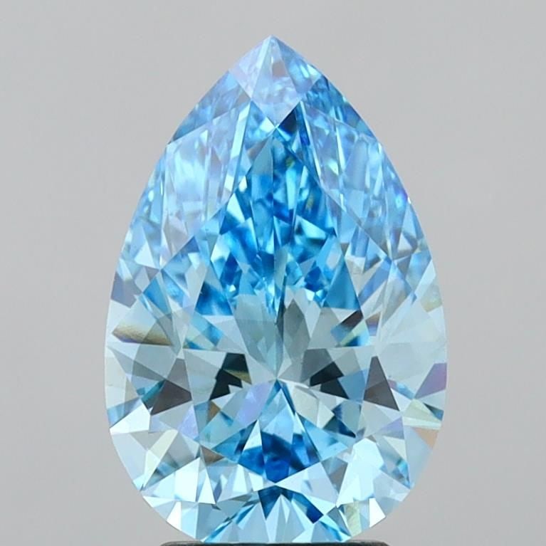 Loose Diamond - PEAR 3.07ct Fancy Vivid Blue SI1