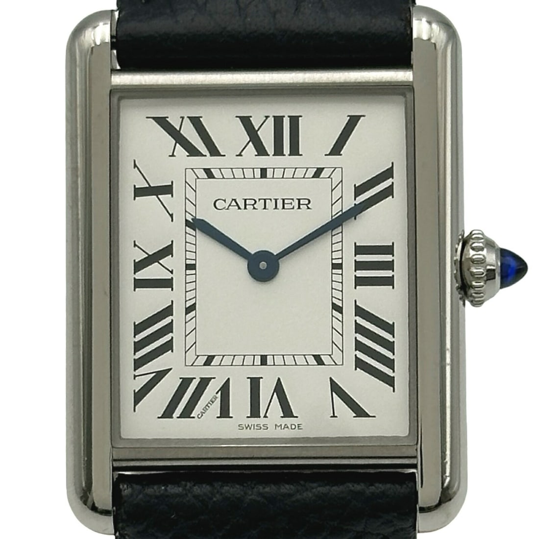 Cartier Tank Must LM Solarbeat Silver Quartz Ladies Watch: Cartier Tank Must LM Solarbeat Silver Quartz Ladies Watch This is a pre-owned Cartier Tank Must LM Solarbeat WSTA0059 wristwatch for women. It features a silver-tone stainless steel case and is powere