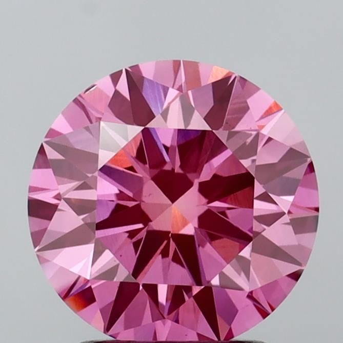 Loose Diamond - ROUND 2.02ct Fancy Vivid Pink VS1