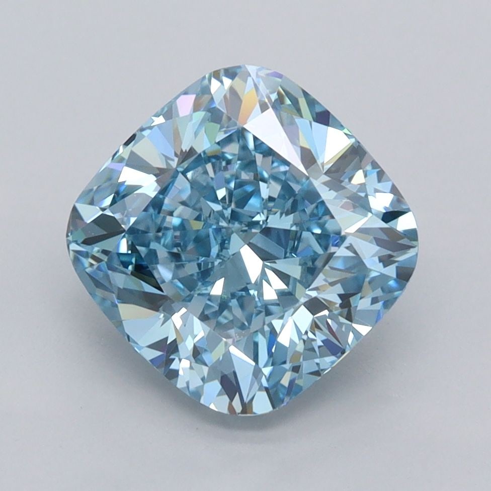 Loose Diamond - CUSHION MODIFIED 3.01ct Fancy Vivid Blue VVS1