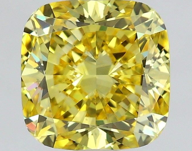 Loose Diamond - CUSHION MODIFIED 1.51ct Fancy Vivid Yellow VS1