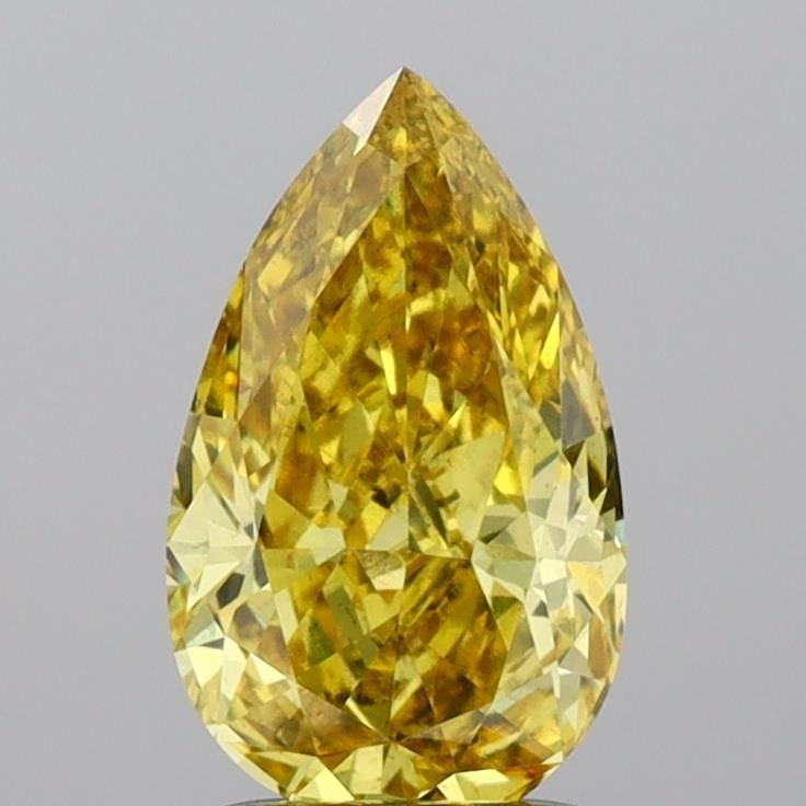 Loose Diamond - PEAR 1.67ct Fancy Vivid Yellow VS2: Loose Diamond - PEAR 1.67ct Fancy Vivid Yellow VS2 Source: This is a real non-mined Diamond that has been grown in a lab Shape: PEAR Carats: 1.67 Color: Fancy Vivid Yellow Certification: IGI Video: