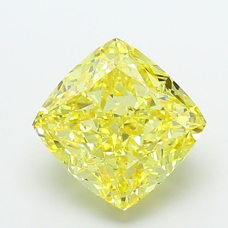 Loose Diamond - CUSHION MODIFIED 7.08ct Fancy Vivid Yellow VS1: Loose Diamond - CUSHION MODIFIED 7.08ct Fancy Vivid Yellow VS1 Source: This is a real non-mined Diamond that has been grown in a lab Shape: CUSHION MODIFIED Carats: 7.08 Color: Fancy Vivid Yellow Cert