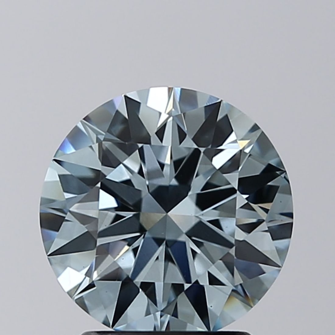 Ideal Loose Diamond - ROUND 2.05ct Fancy Intense Greenish Blue VS2