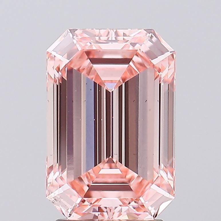 Loose Diamond - EMERALD 3.01ct Fancy Intense Pink VS2
