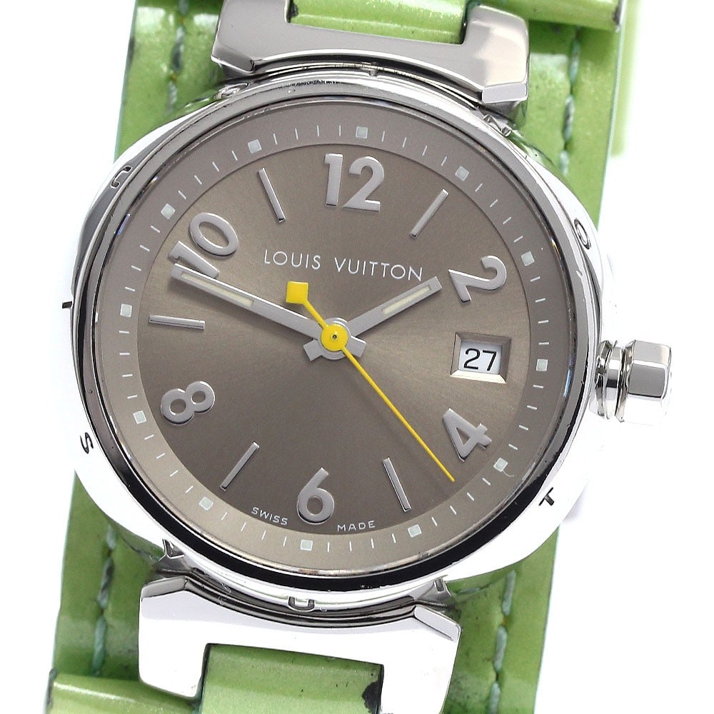 Louis Vuitton Tambour Quartz Date Women's Wristwatch Q1212