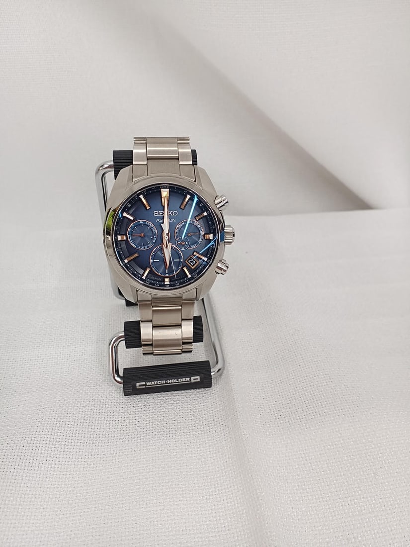 Seiko Astron SBXC049 GPS Solar mens stainless steel wristwatch
