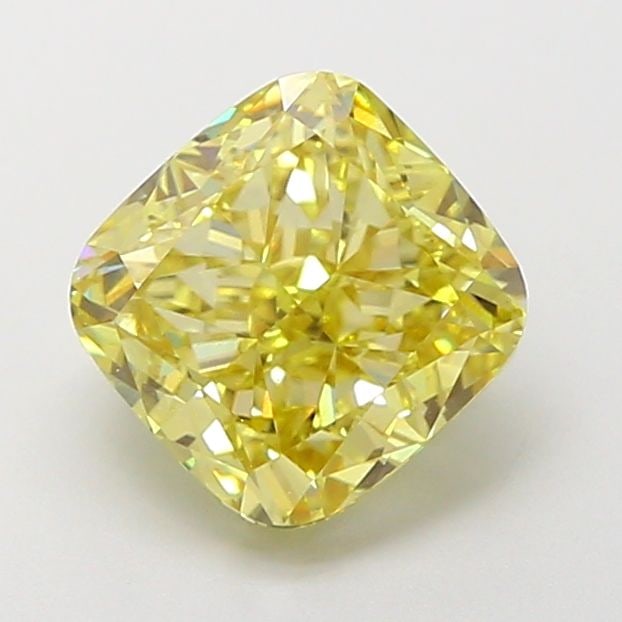 Loose Diamond - CUSHION MODIFIED 2.52ct Fancy Intense Yellow VS1