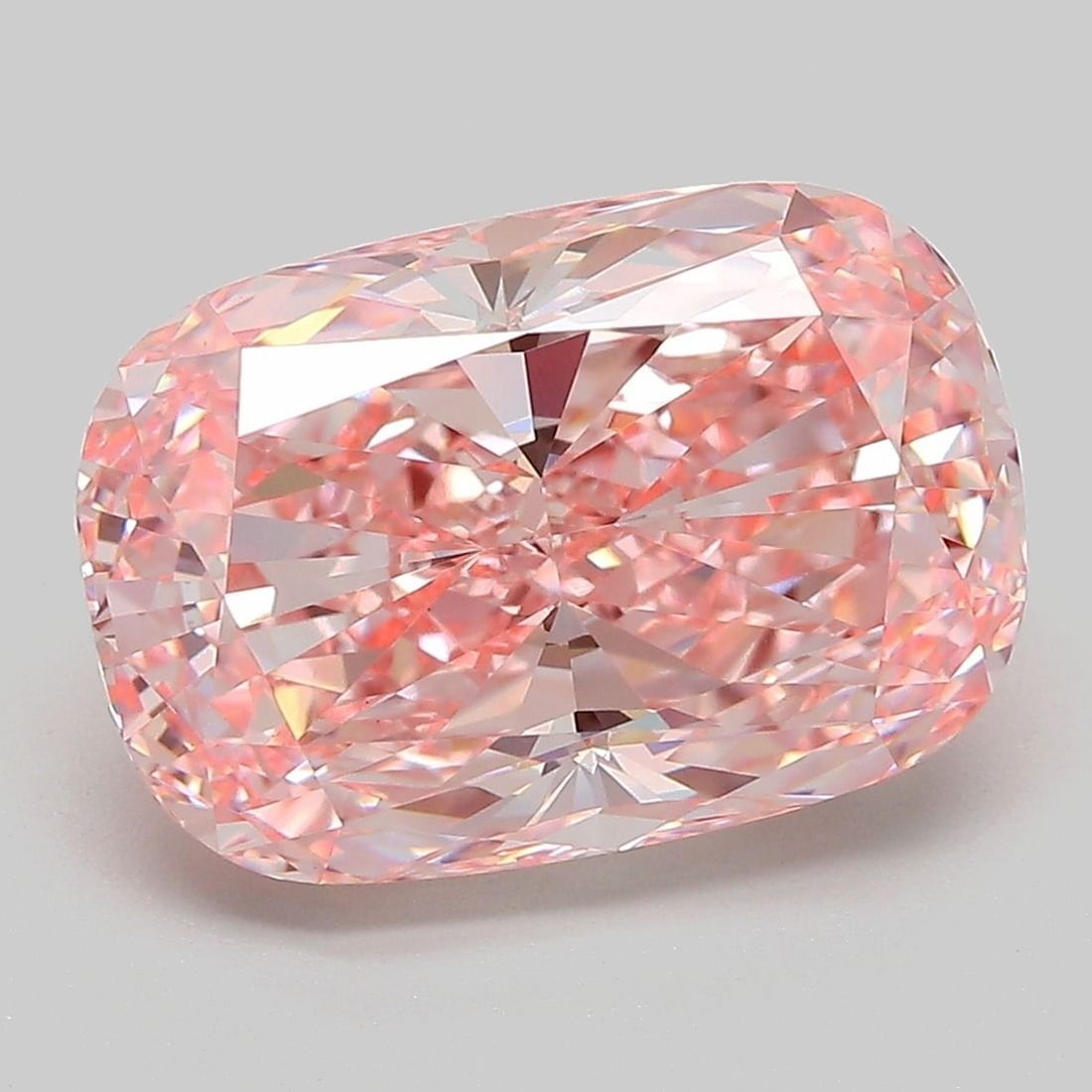 Loose Diamond - CUSHION MODIFIED 5.94ct Fancy Vivid Pink VVS2
