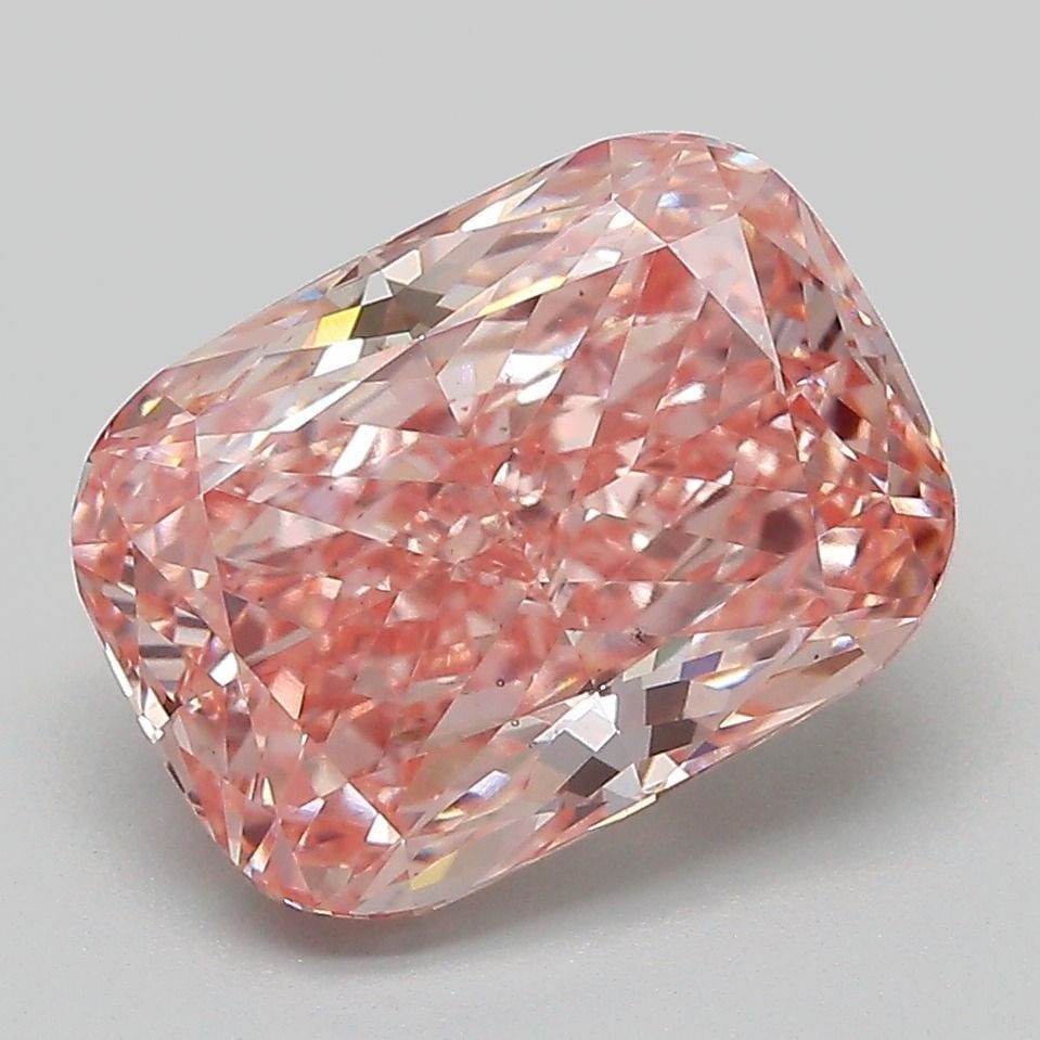 Loose Diamond - CUSHION MODIFIED 4.07ct Fancy Intense Pink VS2