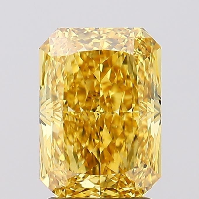 Loose Diamond - RADIANT 2.51ct Fancy Vivid Yellow VS2: Loose Diamond - RADIANT 2.51ct Fancy Vivid Yellow VS2 Source: This is a real non-mined Diamond that has been grown in a lab Shape: RADIANT Carats: 2.51 Color: Fancy Vivid Yellow Certification: IGI Vid
