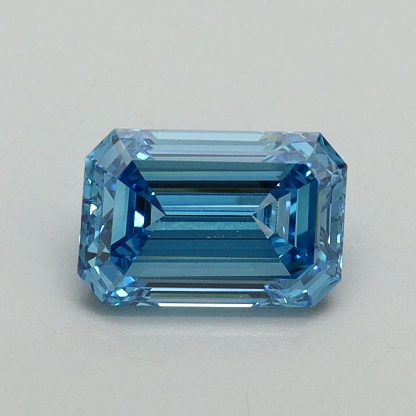 Loose Diamond - EMERALD 1.0ct Fancy Vivid Blue VS1
