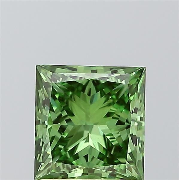 Loose Diamond - PRINCESS 1.0ct Fancy Vivid Green VS2: Loose Diamond - PRINCESS 1.0ct Fancy Vivid Green VS2 Source: This is a real non-mined Diamond that has been grown in a lab Shape: PRINCESS Carats: 1.0 Color: Fancy Vivid Green Certification: IGI Video