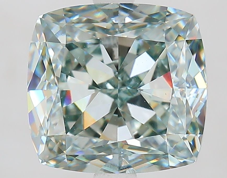Loose Diamond - CUSHION MODIFIED 4.06ct Fancy Green VVS2: Loose Diamond - CUSHION MODIFIED 4.06ct Fancy Green VVS2 Source: This is a real non-mined Diamond that has been grown in a lab Shape: CUSHION MODIFIED Carats: 4.06 Color: Fancy Green Certification: IG