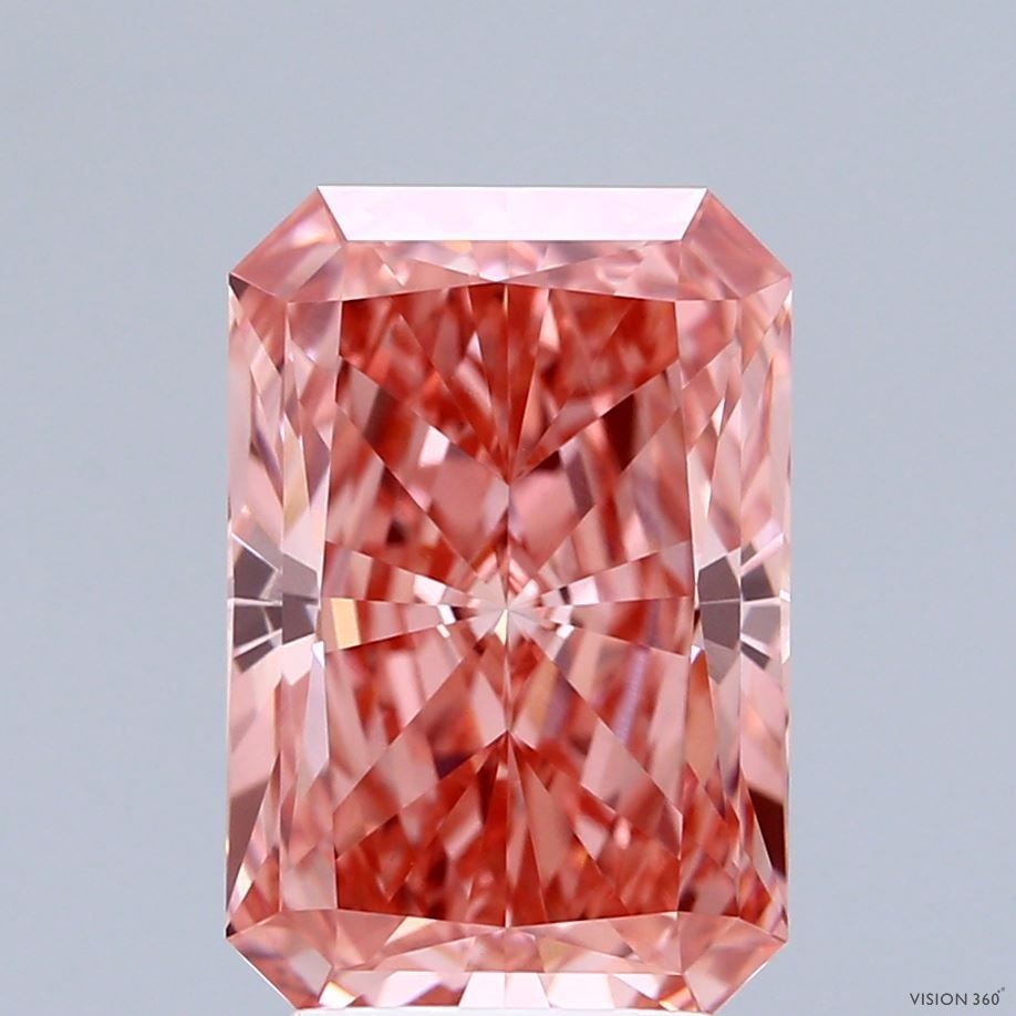 Loose Diamond - RADIANT 3.76ct Fancy Vivid Pink VVS2: Loose Diamond - RADIANT 3.76ct Fancy Vivid Pink VVS2 Source: This is a real non-mined Diamond that has been grown in a lab Shape: RADIANT Carats: 3.76 Color: Fancy Vivid Pink Certification: IGI