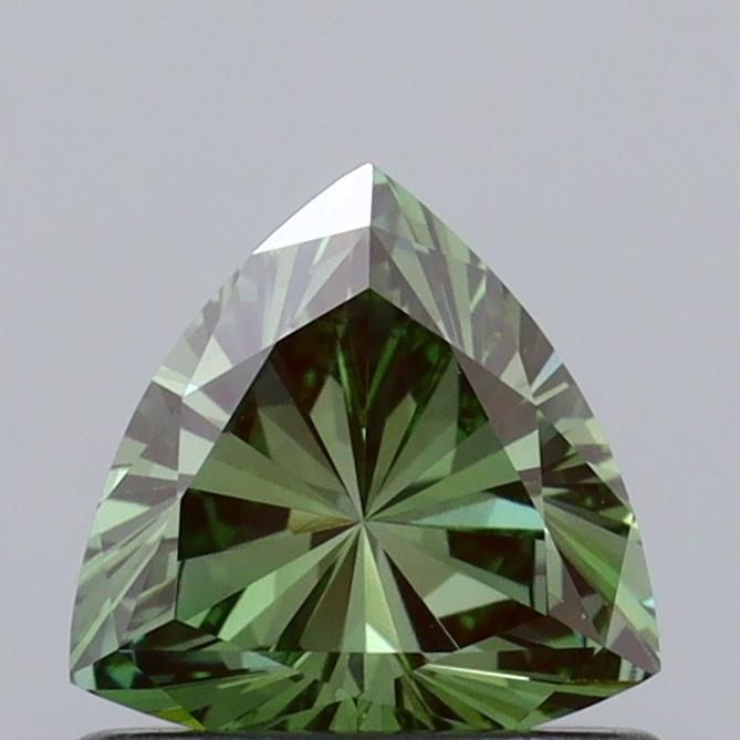 Loose Diamond - TRIANGULAR 0.58ct Fancy Vivid Green VS1: Loose Diamond - TRIANGULAR 0.58ct Fancy Vivid Green VS1 Source: This is a real non-mined Diamond that has been grown in a lab Shape: TRIANGULAR Carats: 0.58 Color: Fancy Vivid Green Certification: IGI