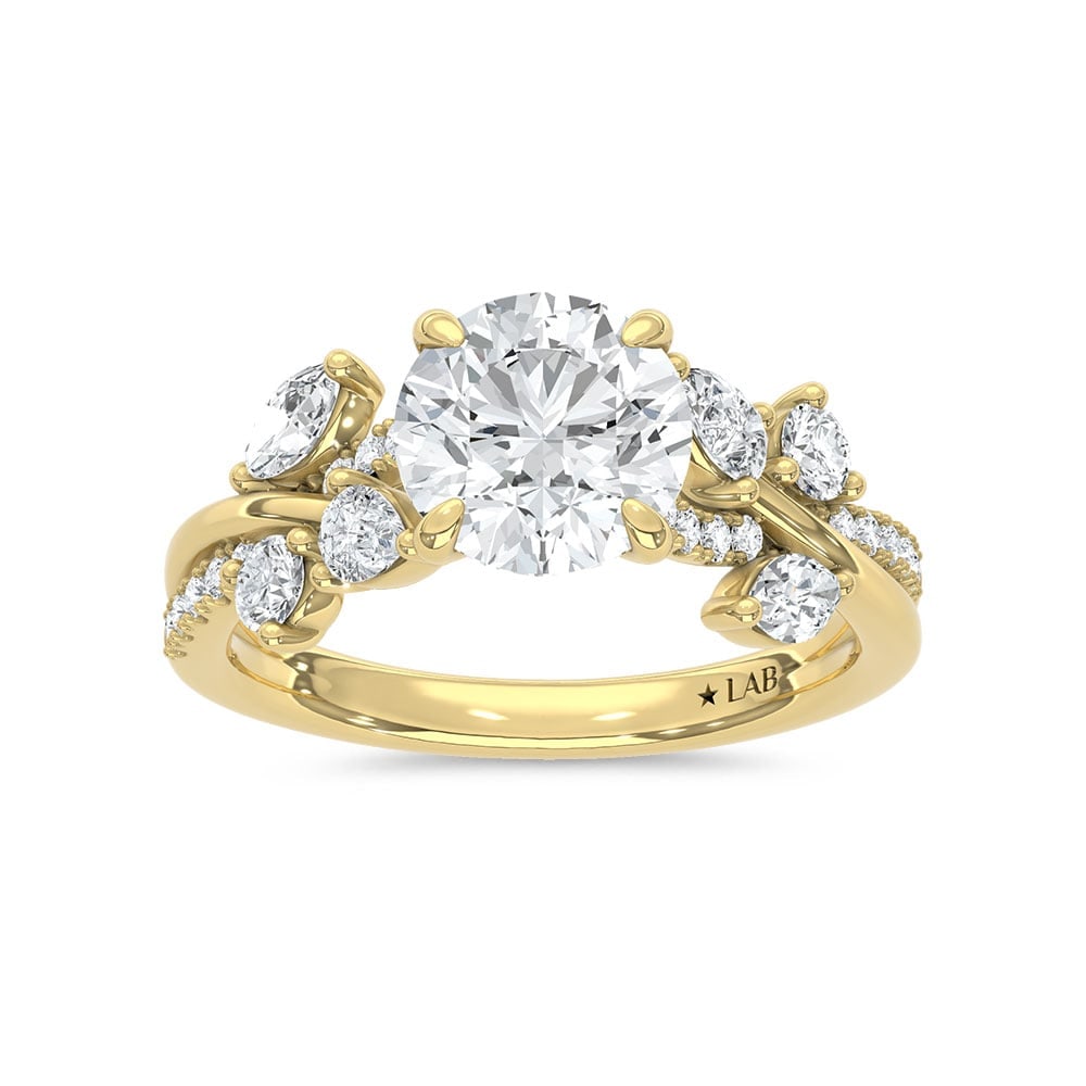 14K Yellow Gold Lab Grown Diamond 5/8 Ct.Tw. Engagement Ring (1 of 4)