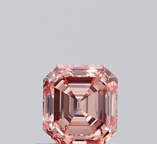 Loose Diamond - EMERALD 0.7ct Fancy Intense Orange Pink SI1
