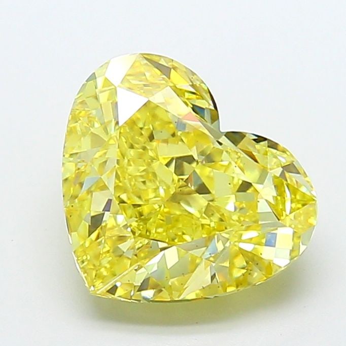 Loose Diamond - HEART 5.04ct Fancy Vivid Yellow VS2