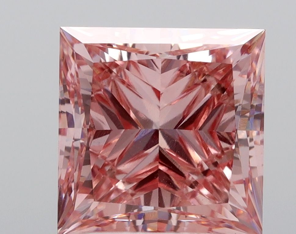 Loose Diamond - PRINCESS 4.01ct Fancy Vivid Pink VVS2
