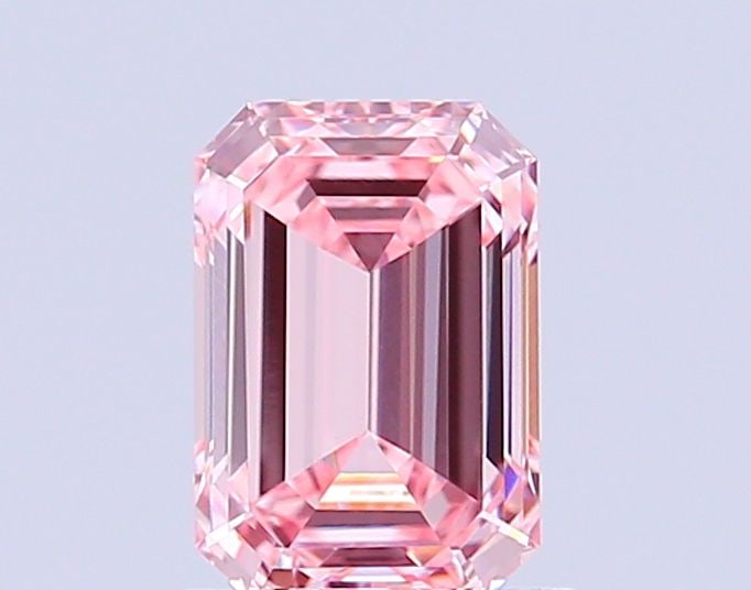 Loose Diamond - EMERALD 1.02ct Fancy Intense Pink VVS2