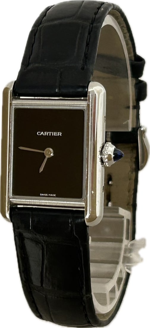 Cartier Tank Must De Cartier Ladies Quartz Wristwatch Black Dial