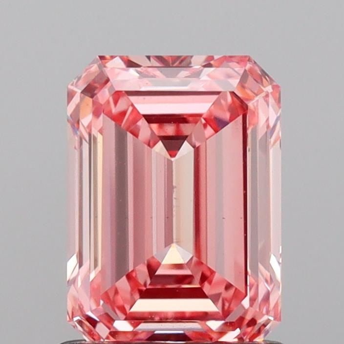 Loose Diamond - EMERALD 1.1ct Fancy Intense Pink VVS2