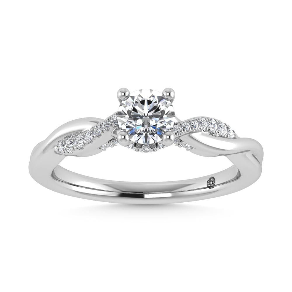 10K White Gold Lab Grown Diamond 5/8 Ct.Tw. Engagement Ring (1 of 4)
